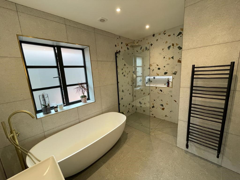 Example of a bathroom designed and installed in Wilmslow, Cheshire by Stonehaus Bathrooms